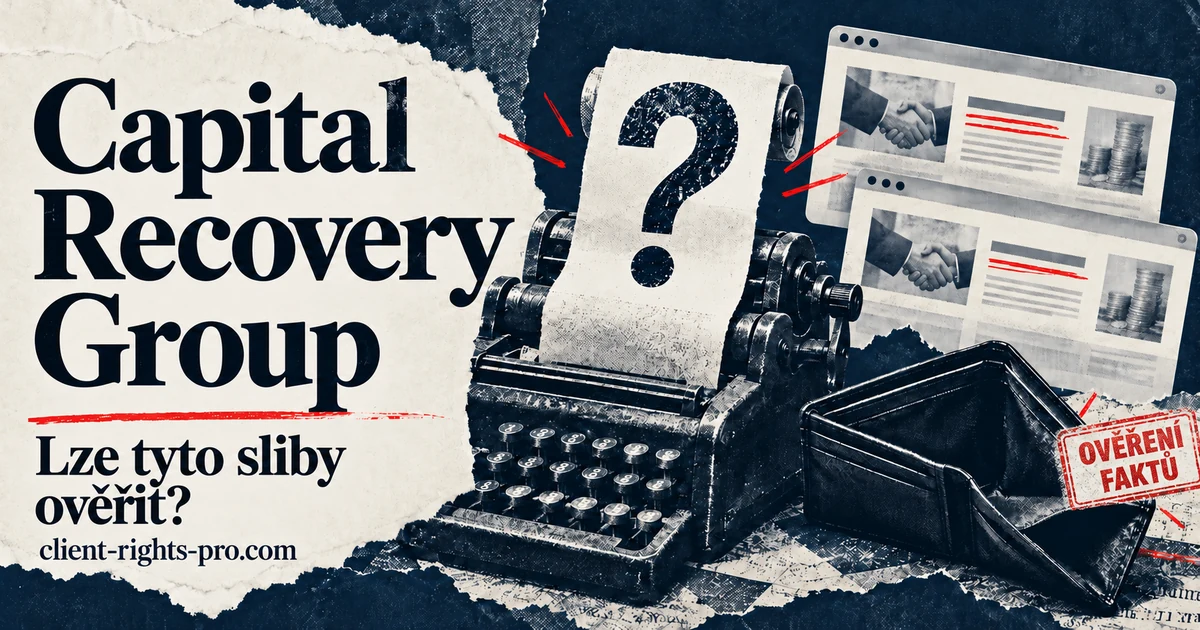 Capital Recovery Group: co stojí za nabídkou vrácení peněz
