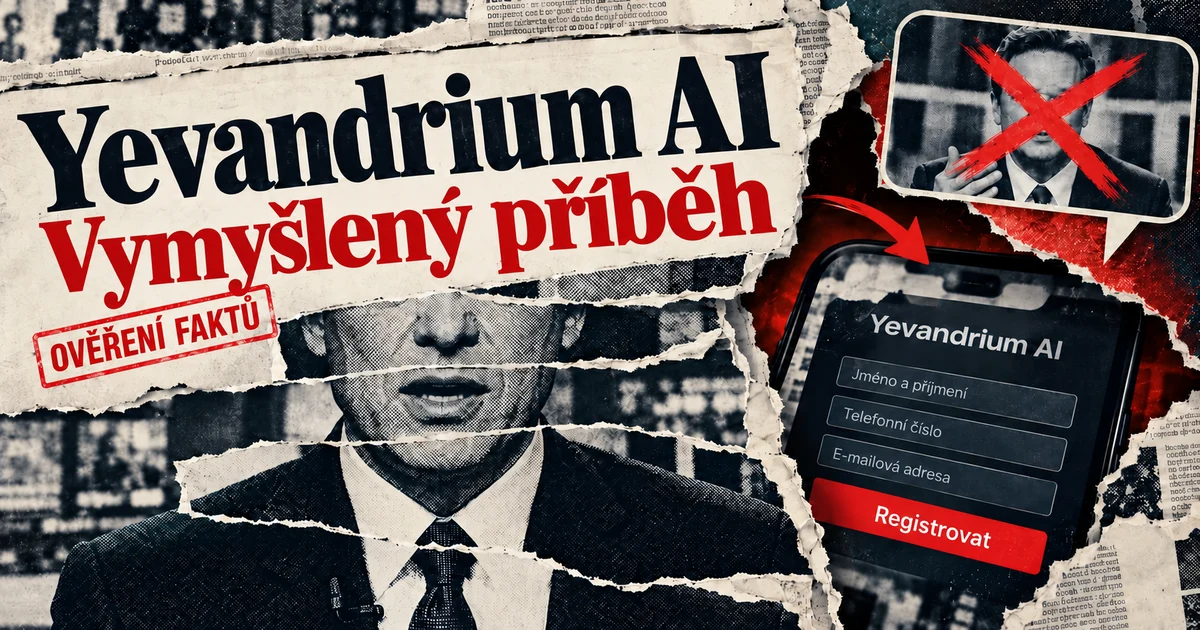 Yevandrium AI: falešné zprávy, varování a další kroky