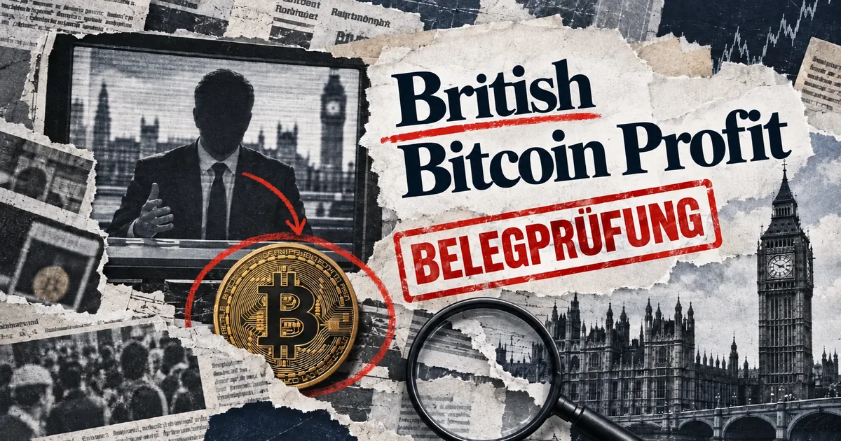 Redaktionelle Illustration: British Bitcoin Profit