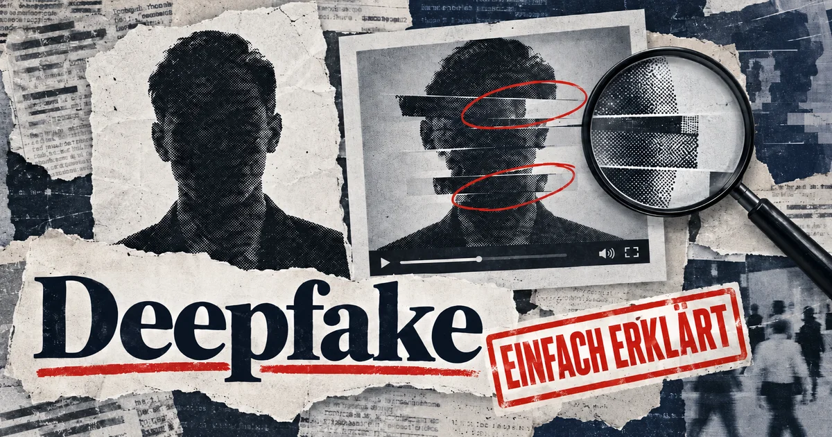 Redaktionelle Illustration: Was ist ein Deepfake?