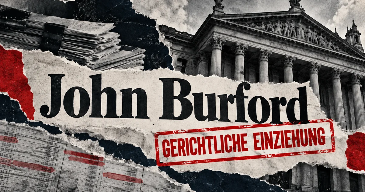 Redaktionelle Illustration: John Burford: Gericht ordnet Zahlung für Betrugsopfer an