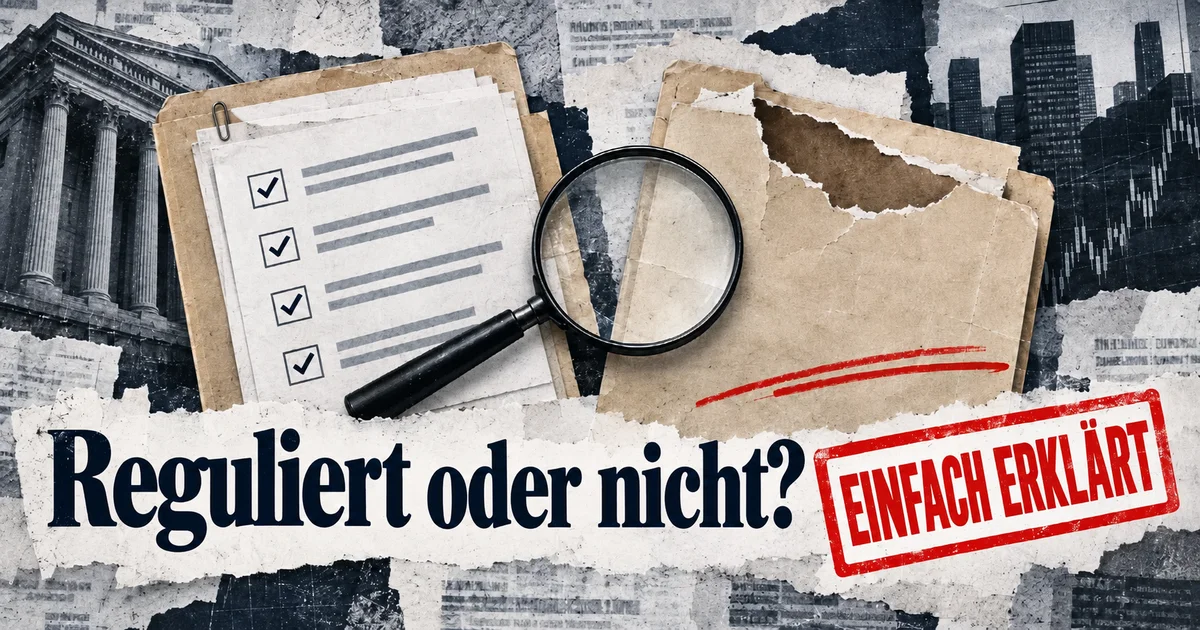 Redaktionelle Illustration: Reguliert oder nicht reguliert: Was bedeutet das?