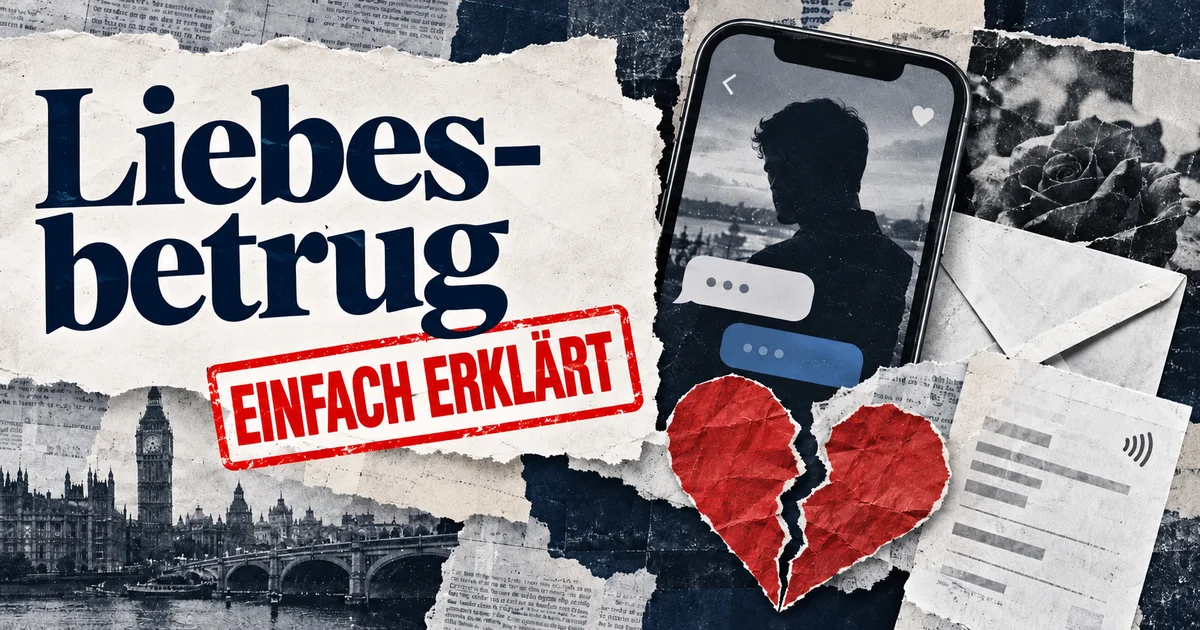 Redaktionelle Illustration: Liebesbetrug im Internet: Warnzeichen und nächste Schritte