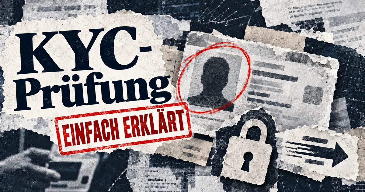 Redaktionelle Illustration: Was bedeutet KYC? Identitätsprüfung einfach erklärt