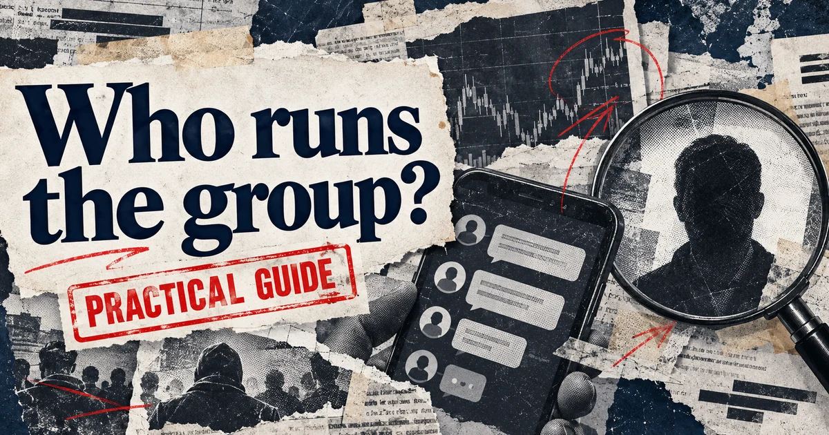 Editorial illustration: WhatsApp investment scams: how to check a trading group