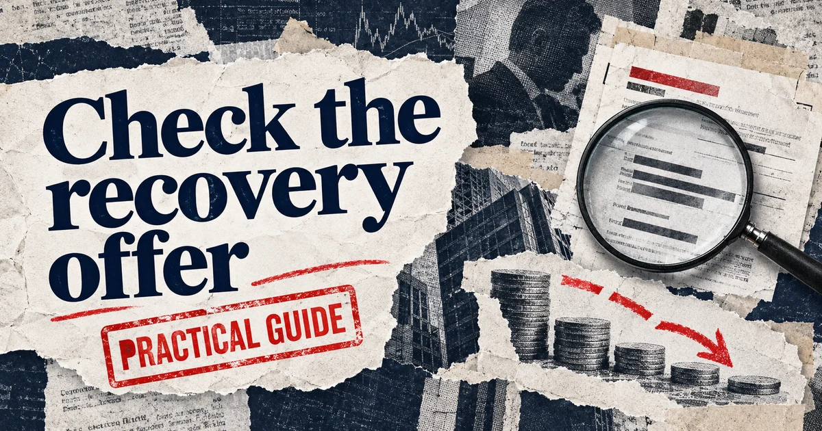 Editorial illustration: Is a recovery service genuine? Checks before you pay