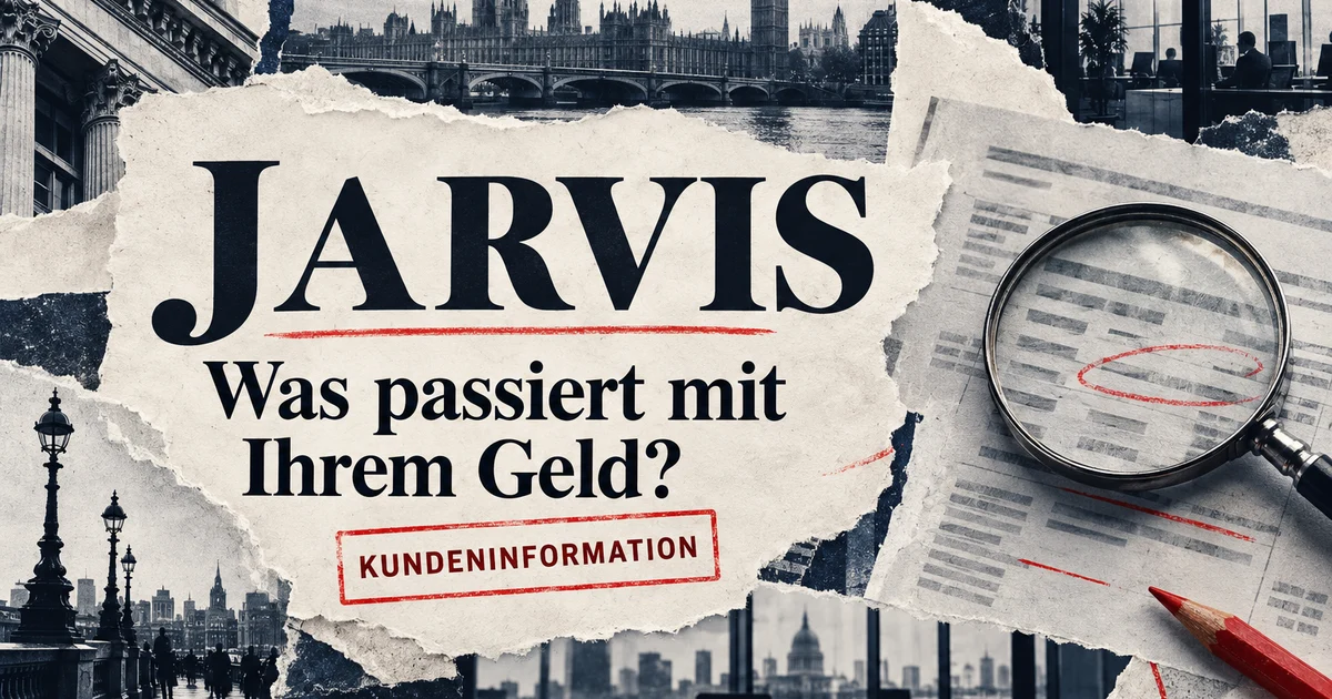 Redaktionelle Illustration: Jarvis Investment Management: Was passiert bei der Insolvenz mit Ihrem Geld?