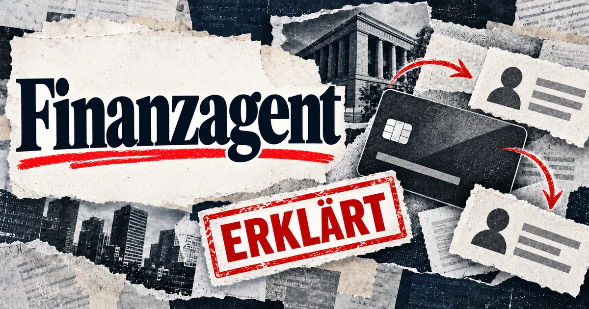 Redaktionelle Illustration: Was ist ein Finanzagent? Money Mule einfach erklärt