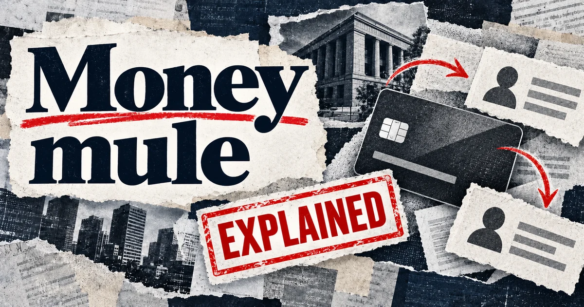Editorial illustration: What is a money mule? Warning signs explained