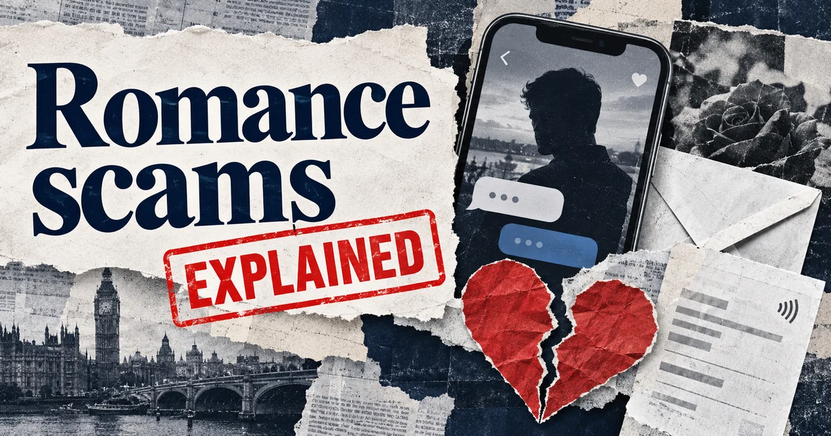Editorial illustration: What is a romance scam?