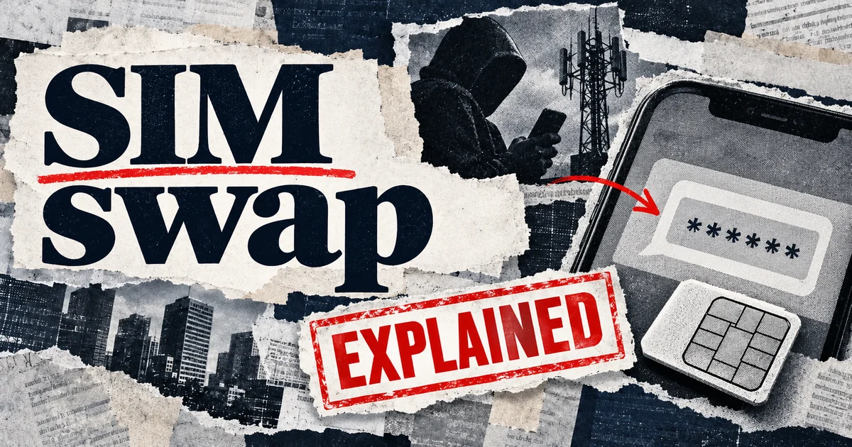 Editorial illustration: What is SIM swap fraud? Signs and first steps
