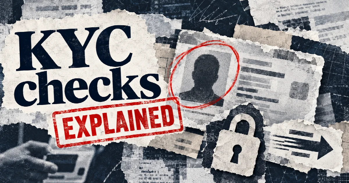 Editorial illustration: KYC checks: normal verification or a withdrawal scam?