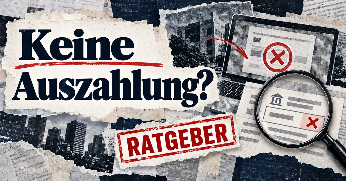 Redaktionelle Illustration: Broker zahlt nicht aus: Was können Sie tun?
