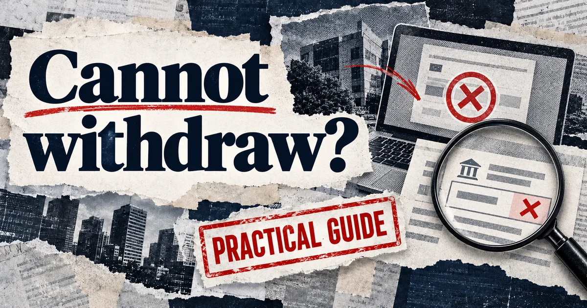 Editorial illustration: Broker not letting you withdraw? What to do next