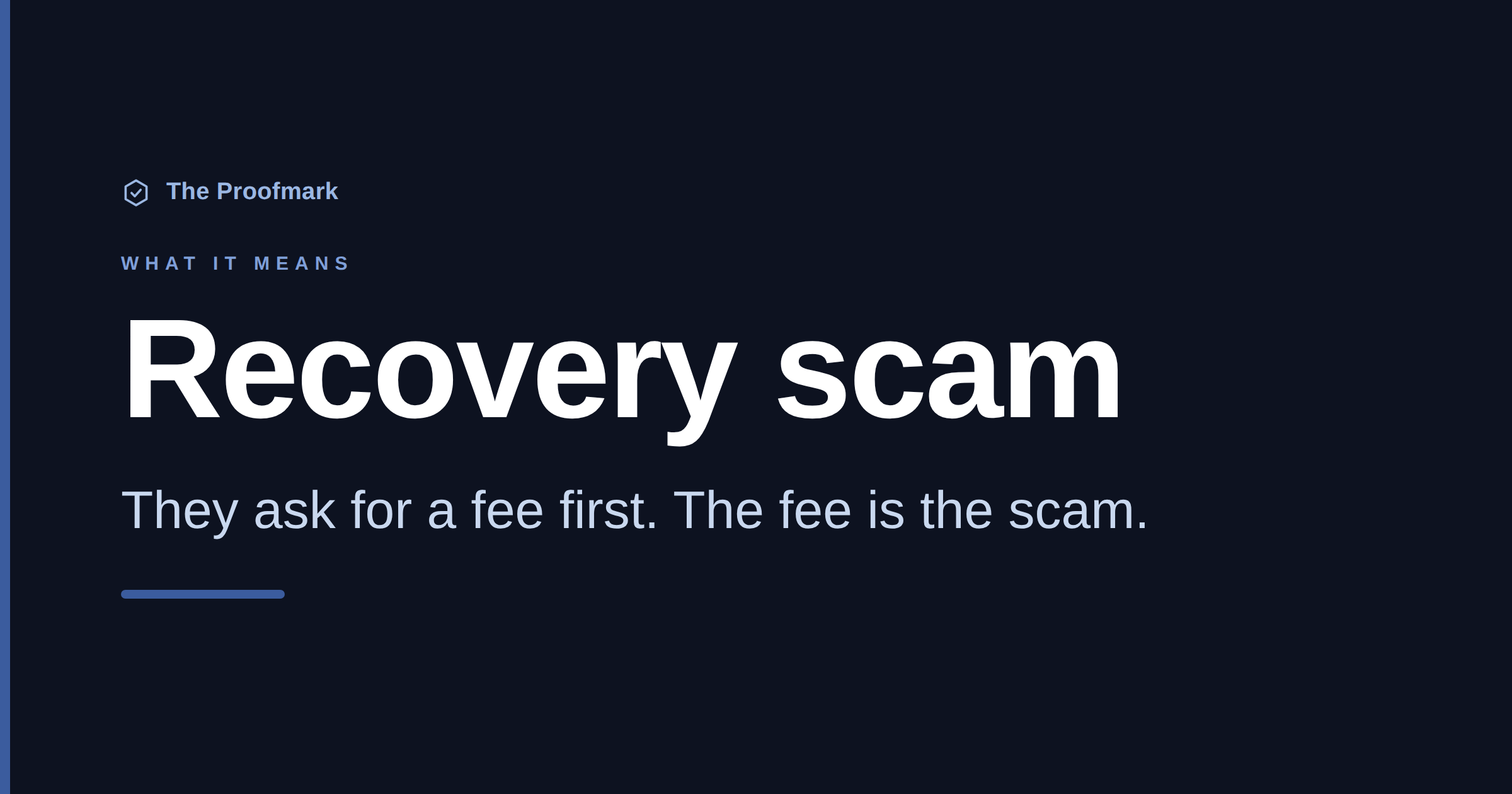 Recovery scam